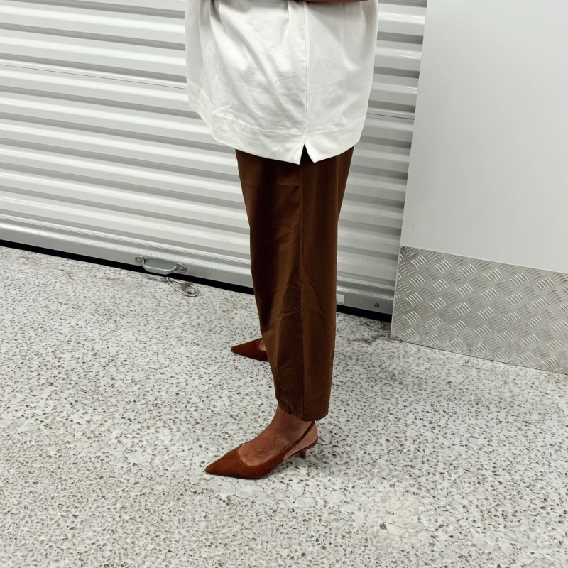 Black Colour - Davina Barrel Pant Hazelnut