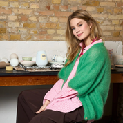 Black Colour - Knit Cardigan Green