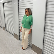 Black Colour - Knit Cardigan Green