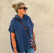 Cabana Living Soul – Stickad huvtröja Blue Jeans