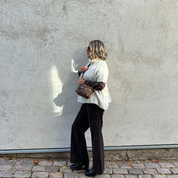 Black Colour - Cora Corduroy Box Pant Coffee