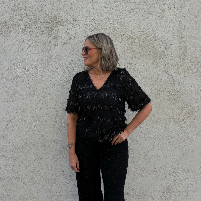 Black Colour - Fitz Blus Svart