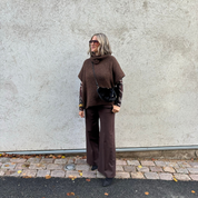 Black Colour - Davi Casual Box Pant Coffee