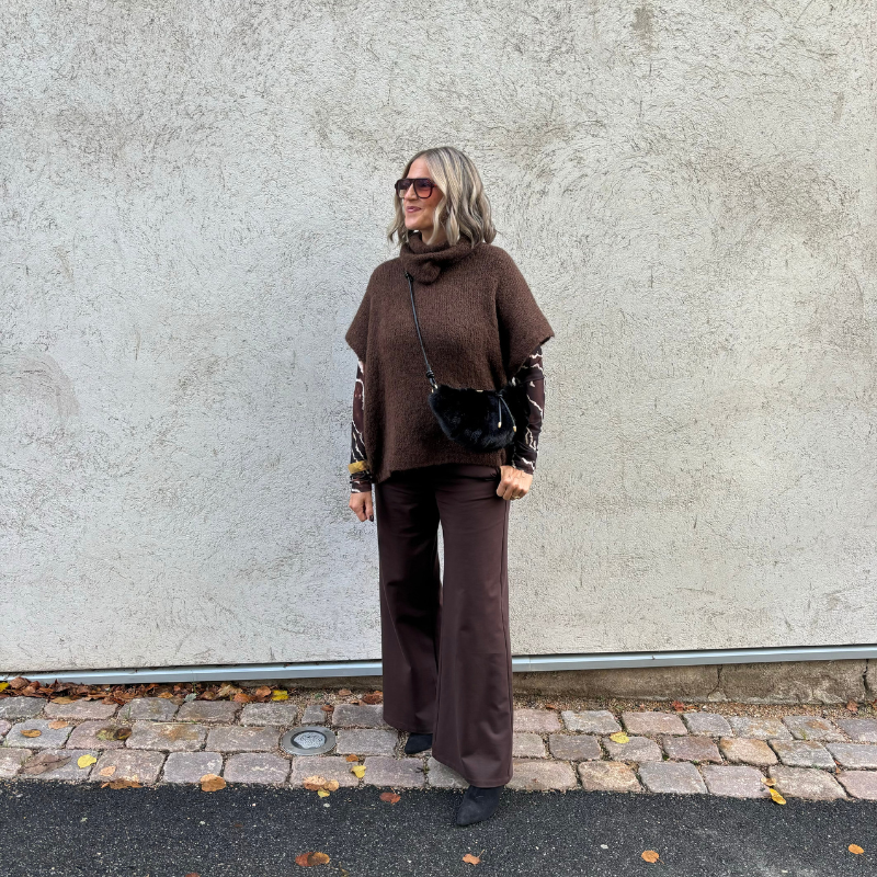 Black Colour - Davi Casual Box Pant Coffee