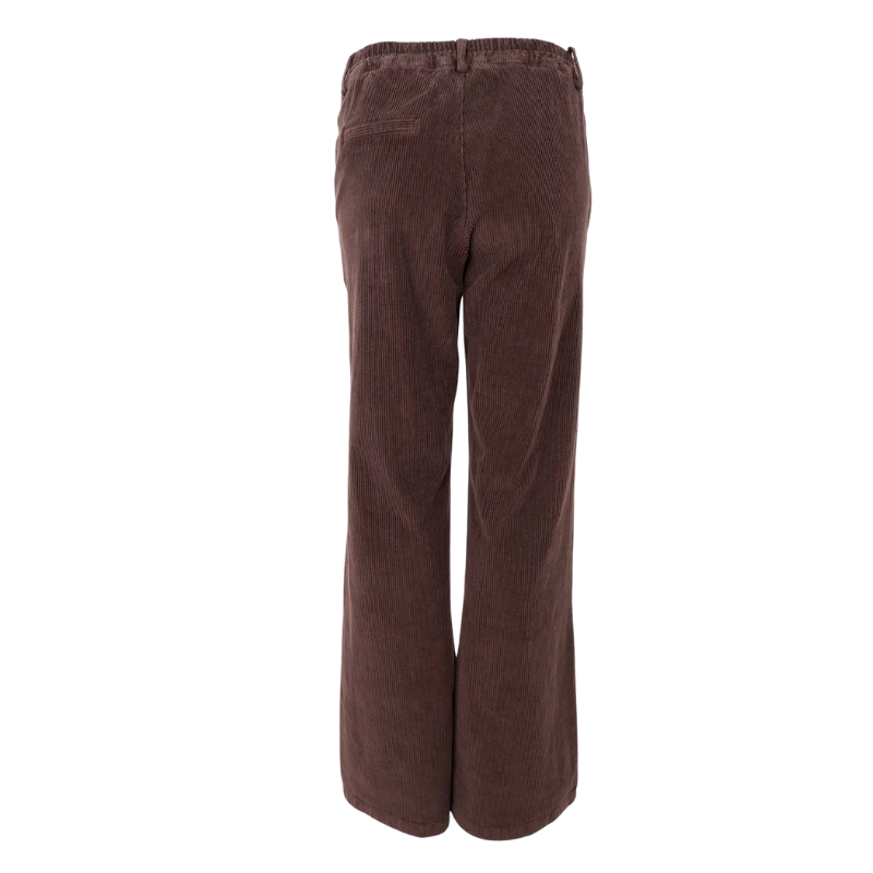 Black Colour - Cora Corduroy Box Pant Coffee