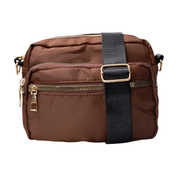 Black Colour - Viggy Nylon Bag Small Mocca