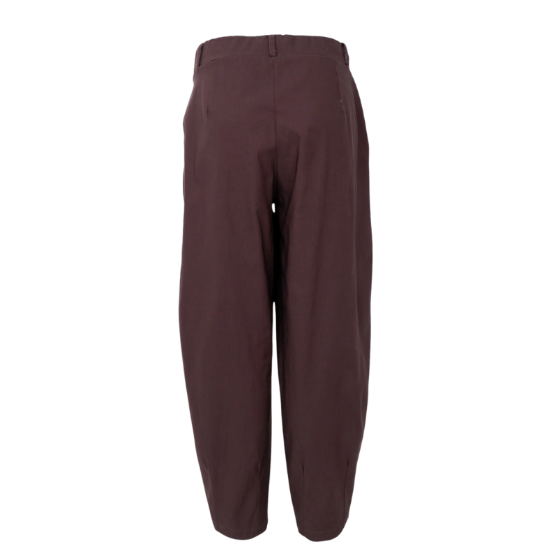 Black Colour - Bevely Barrel Pant - Coffee