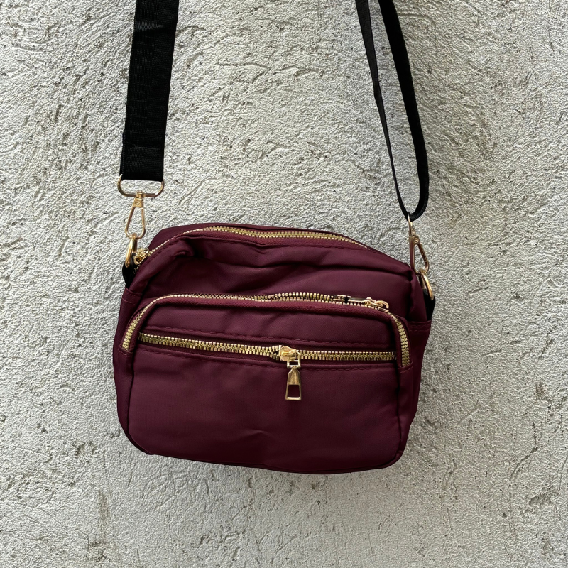 Black Colour - Viggy Nylon Bag Small Vine